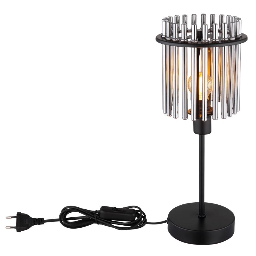 Globo - Lampe de table 1xE14/40W/230V d. 15 cm noir