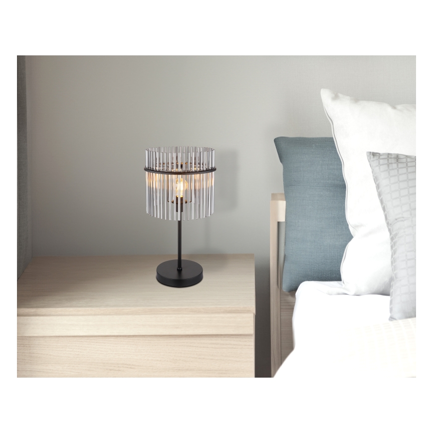 Globo - Lampe de table 1xE27/60W/230V Ø 30 cm noire