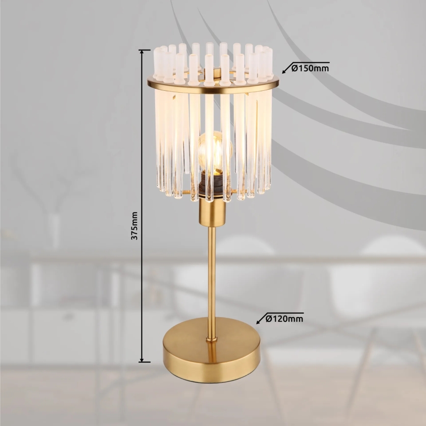 Globo - Lampe de table 1xE14/40W/230V d. 15 cm doré