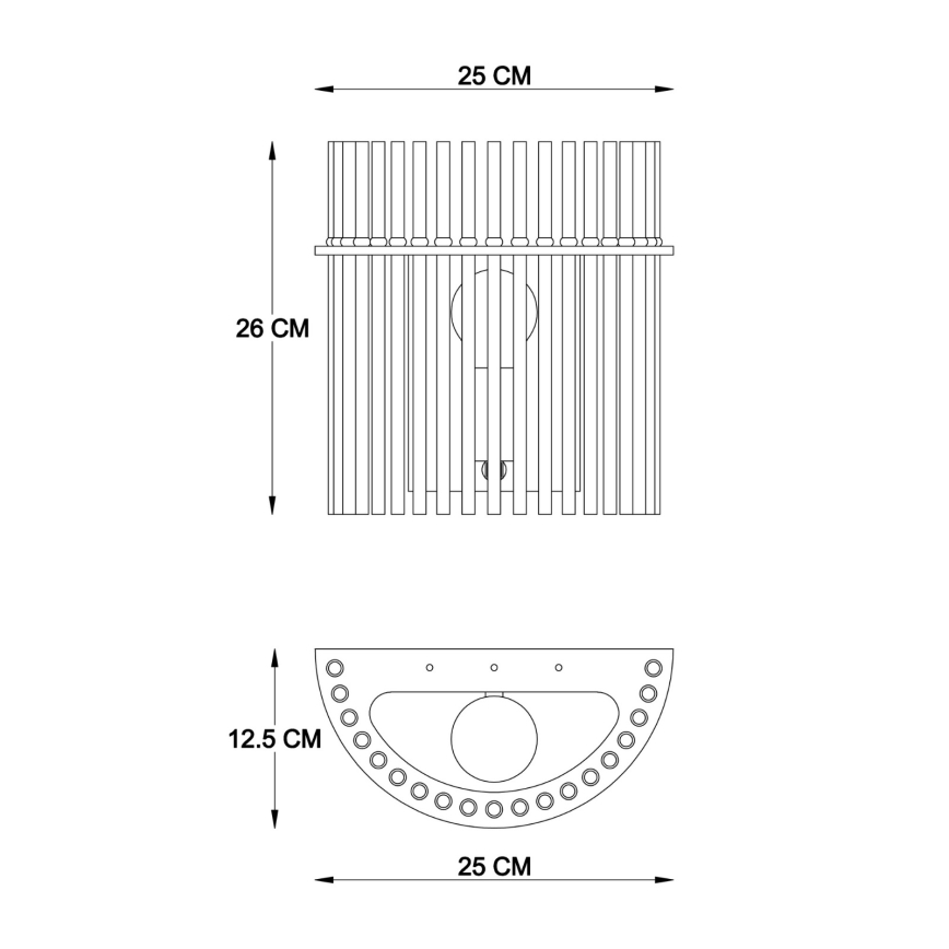 Globo - Applique murale 1xE27/60W/230V noir