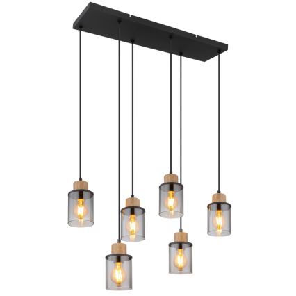 Globo - Suspension filaire 6xE27/15W/230V