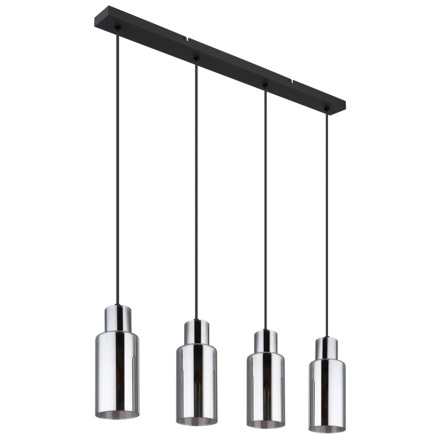Globo - Suspension filaire 4xE27/25W/230V noir