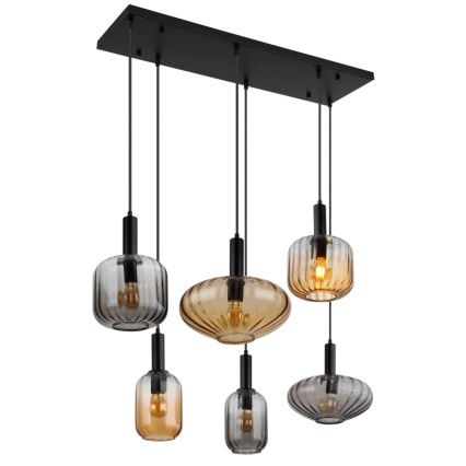 Globo - Suspension à câbles 6xE27/60W/230V