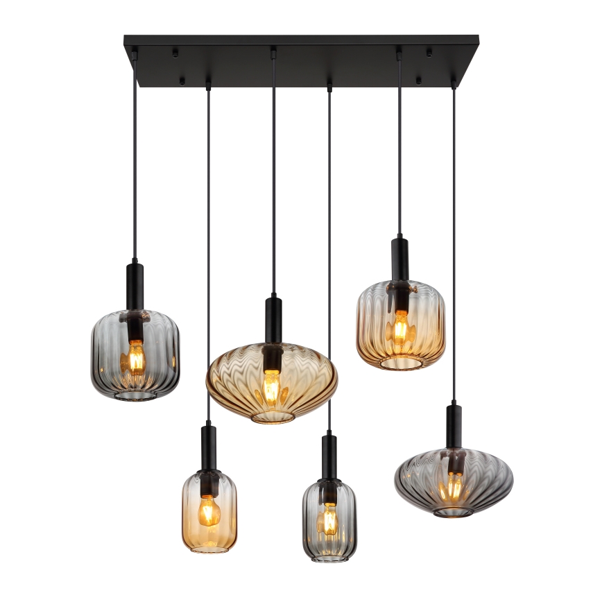 Globo - Suspension à câbles 6xE27/60W/230V