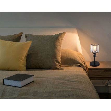 Globo - Lampe de table 1xE27/60W/230V d. 15 cm noir