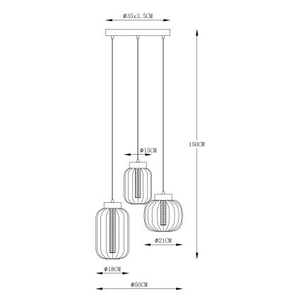 Globo - Suspension filaire LED/23W/230V