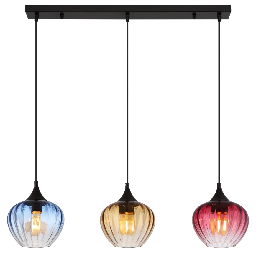 Globo - Suspension filaire 3xE27/60W/230V