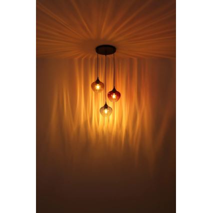 Globo - Suspension filaire 3xE27/60W/230V