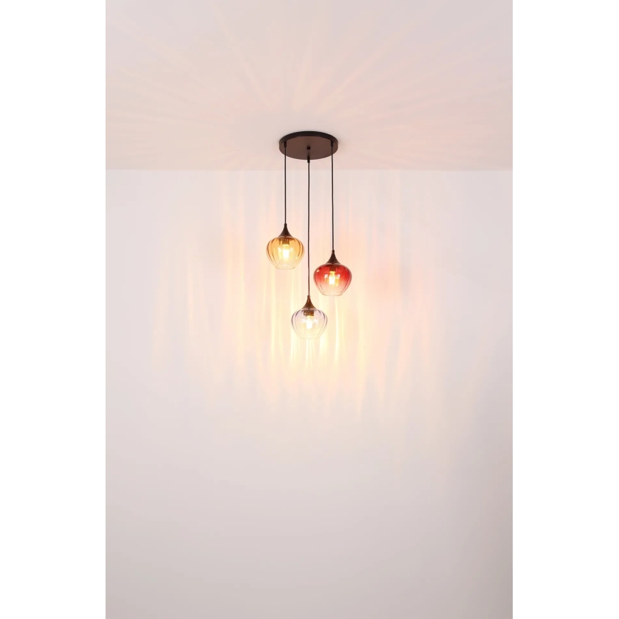 Globo - Suspension filaire 3xE27/60W/230V