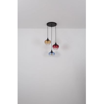 Globo - Suspension filaire 3xE27/60W/230V