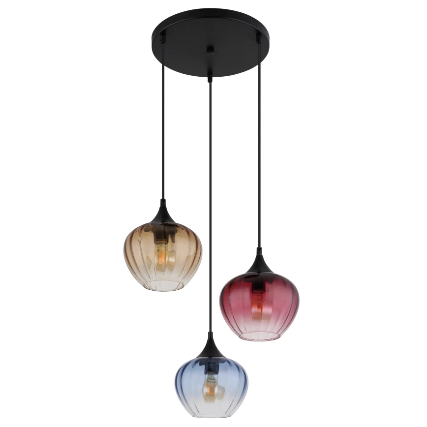 Globo - Suspension filaire 3xE27/60W/230V