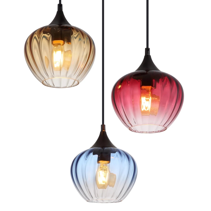 Globo - Suspension filaire 3xE27/60W/230V