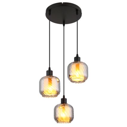 Globo - Suspension filaire 3xE27/25W/230V