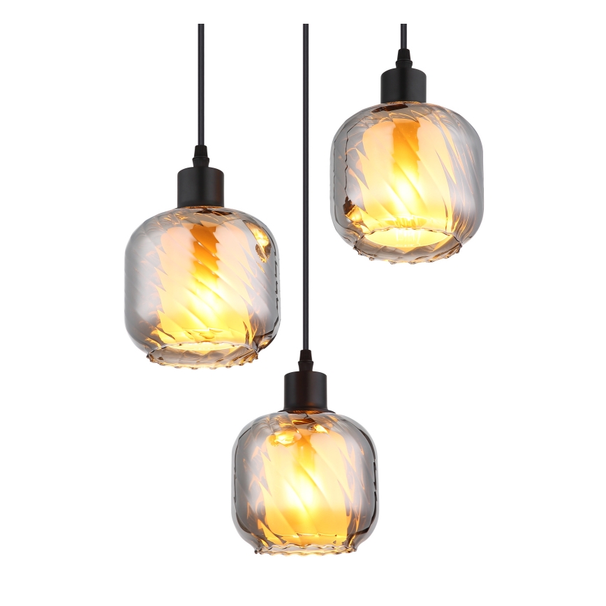 Globo - Suspension filaire 3xE27/25W/230V