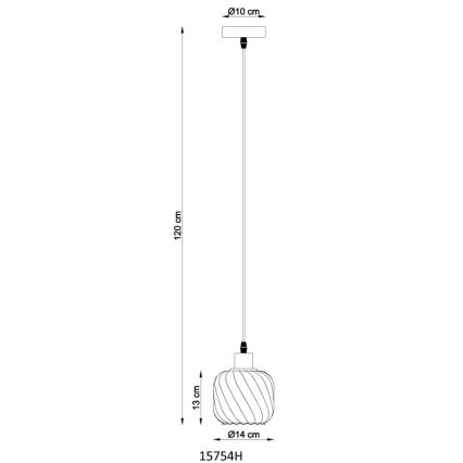 Globo - Suspension filaire 1xE27/25W/230V d. 14 cm