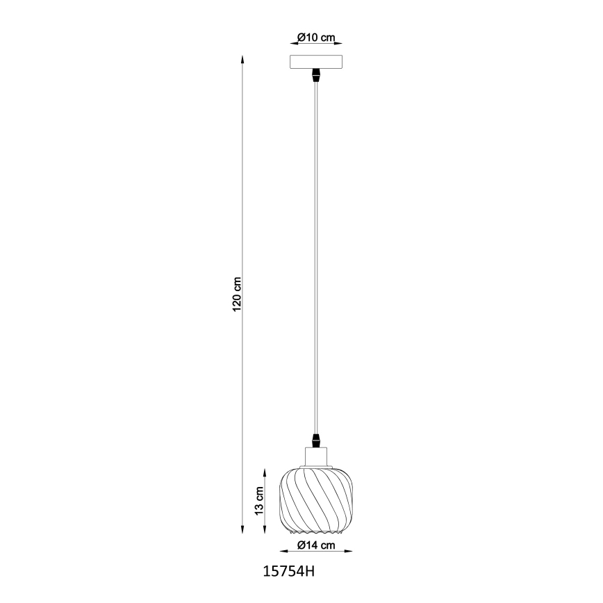 Globo - Suspension filaire 1xE27/25W/230V d. 14 cm