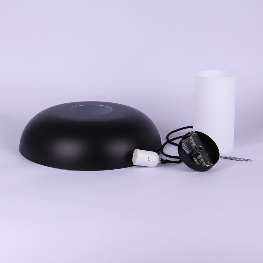 Globo - Suspension à câble 1xE27/60W/230V noire