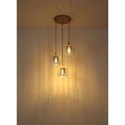 Globo - Suspension sur câble 3xE27/40W/230V