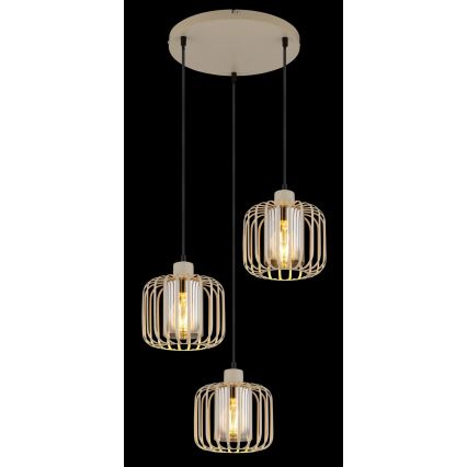 Globo - Suspension sur câble 3xE27/40W/230V