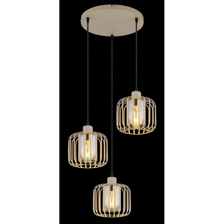 Globo - Suspension sur câble 3xE27/40W/230V