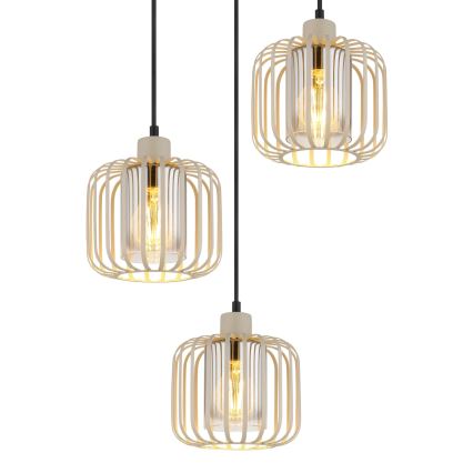 Globo - Suspension sur câble 3xE27/40W/230V