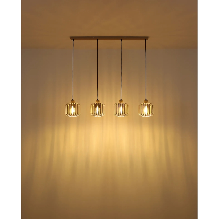 Globo - Suspension sur câble 4xE27/40W/230V