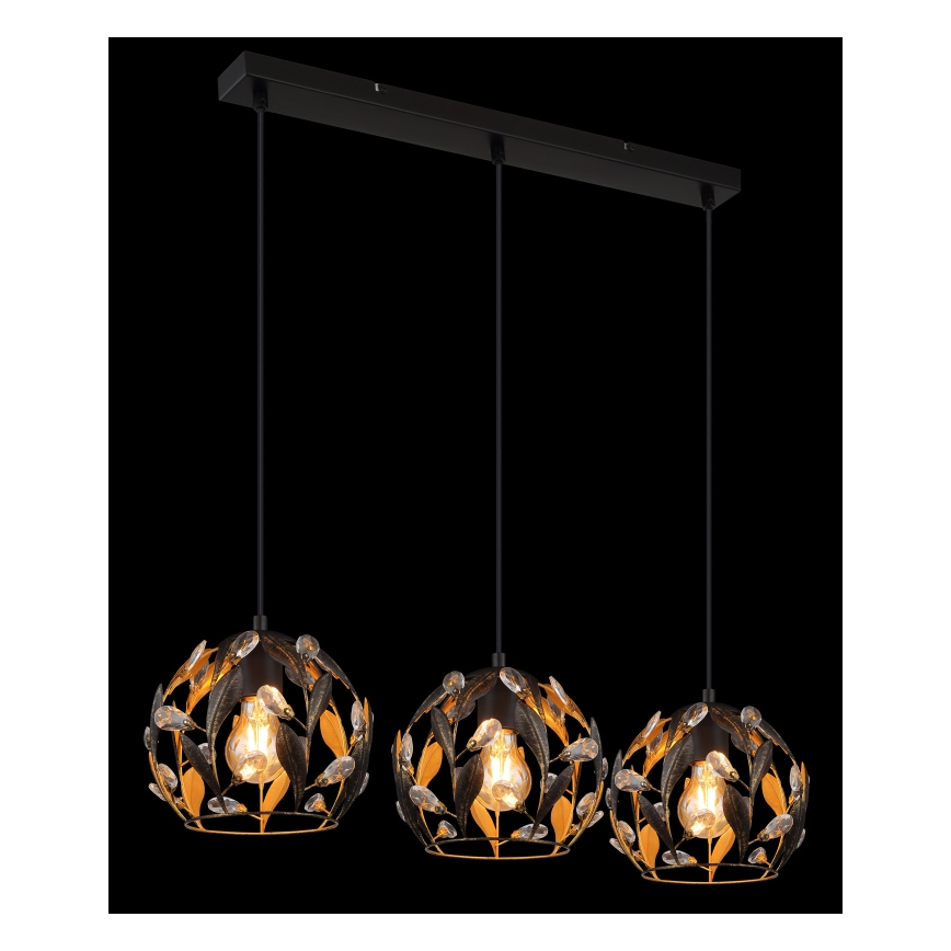 Globo - Suspension sur câble 3xE27/40W/230V