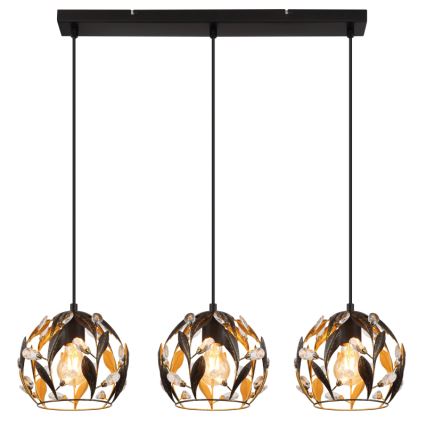 Globo - Suspension sur câble 3xE27/40W/230V