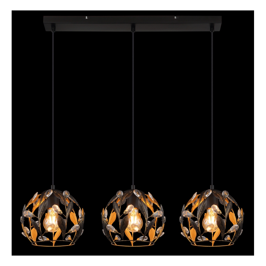 Globo - Suspension sur câble 3xE27/40W/230V