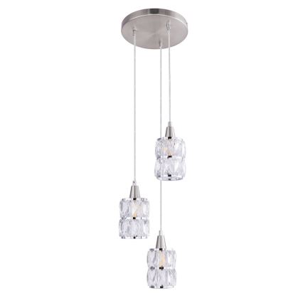 Globo 15760-3 - Lustre en cristal avec fil WOLLI 3xE14/40W/230V