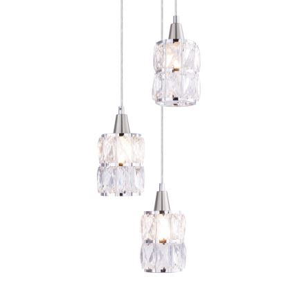 Globo 15760-3 - Lustre en cristal avec fil WOLLI 3xE14/40W/230V