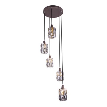 Globo 15761-5 - Lustre fil en cristal WOLLI 5xE14/40W/230V