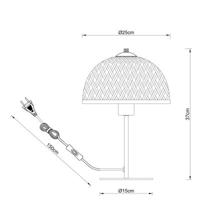 Globo - Lampe de table 1xE27/15W/230V bambou