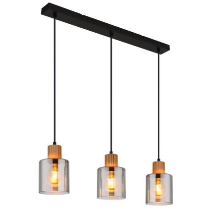 Globo - Suspension sur câble 3xE27/25W/230V