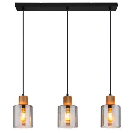 Globo - Suspension sur câble 3xE27/25W/230V