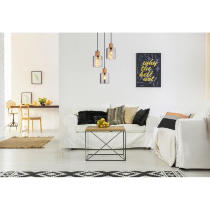 Globo - Suspension sur câble 3x E27/25 W/230 V, Ø 30 cm