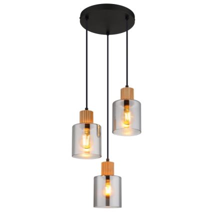 Globo - Suspension sur câble 3x E27/25 W/230 V, Ø 30 cm