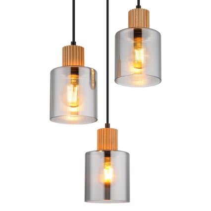 Globo - Suspension sur câble 3x E27/25 W/230 V, Ø 30 cm