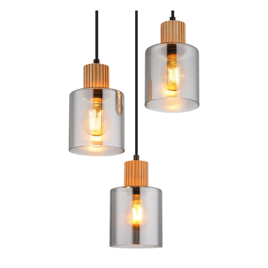 Globo - Suspension sur câble 3x E27/25 W/230 V, Ø 30 cm