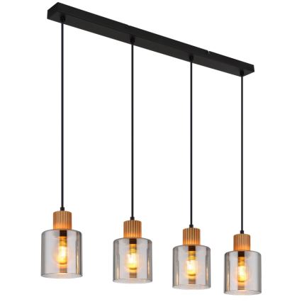 Globo - Lustre suspendu sur câble 4xE27/25W/230V