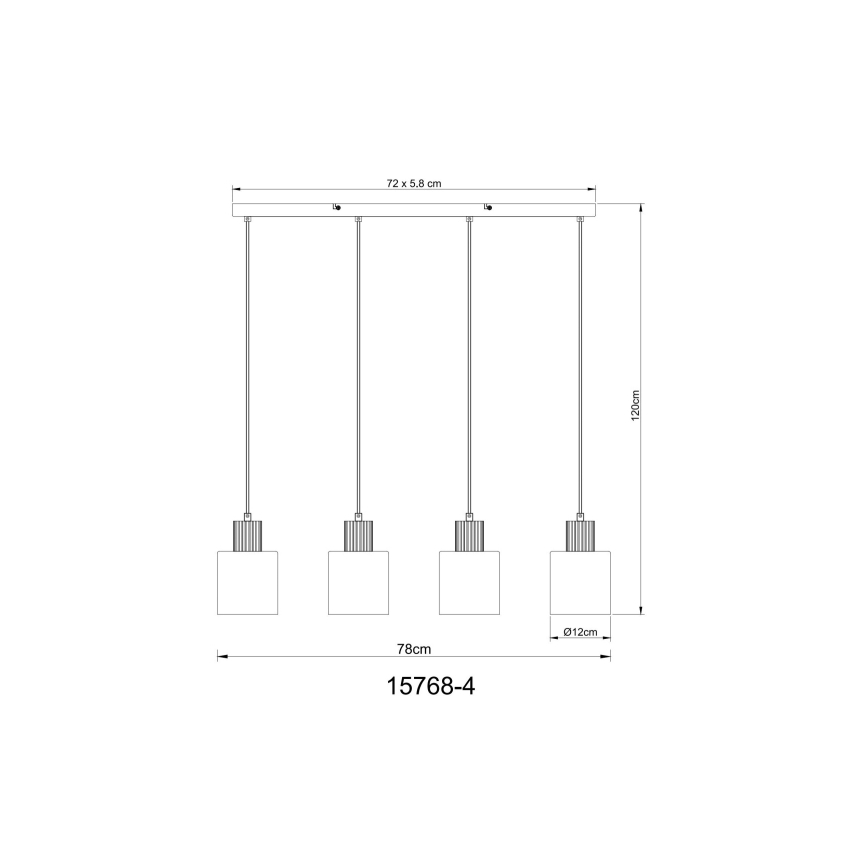 Globo - Lustre suspendu sur câble 4xE27/25W/230V