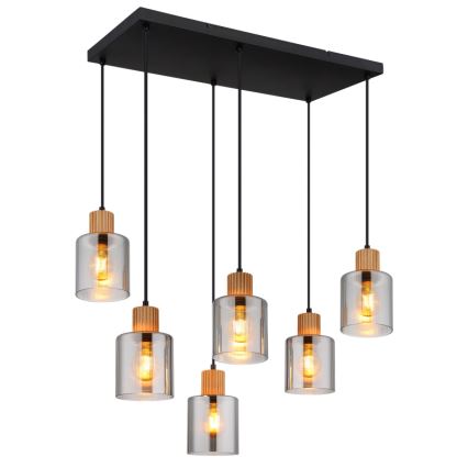 Globo - Suspension sur câble 6xE27/25W/230V