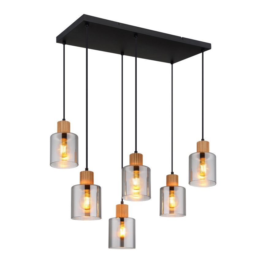 Globo - Suspension sur câble 6xE27/25W/230V