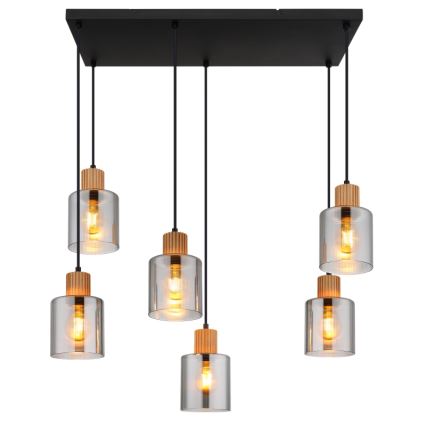 Globo - Suspension sur câble 6xE27/25W/230V