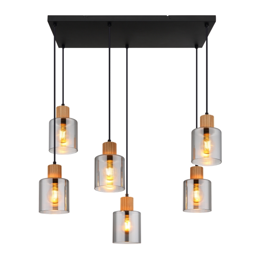 Globo - Suspension sur câble 6xE27/25W/230V