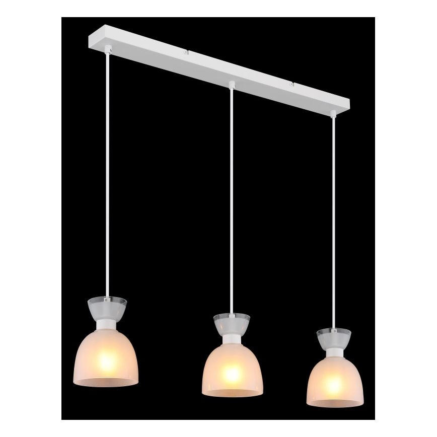 Globo - Suspension filaire 3xE14/40W/230V blanc