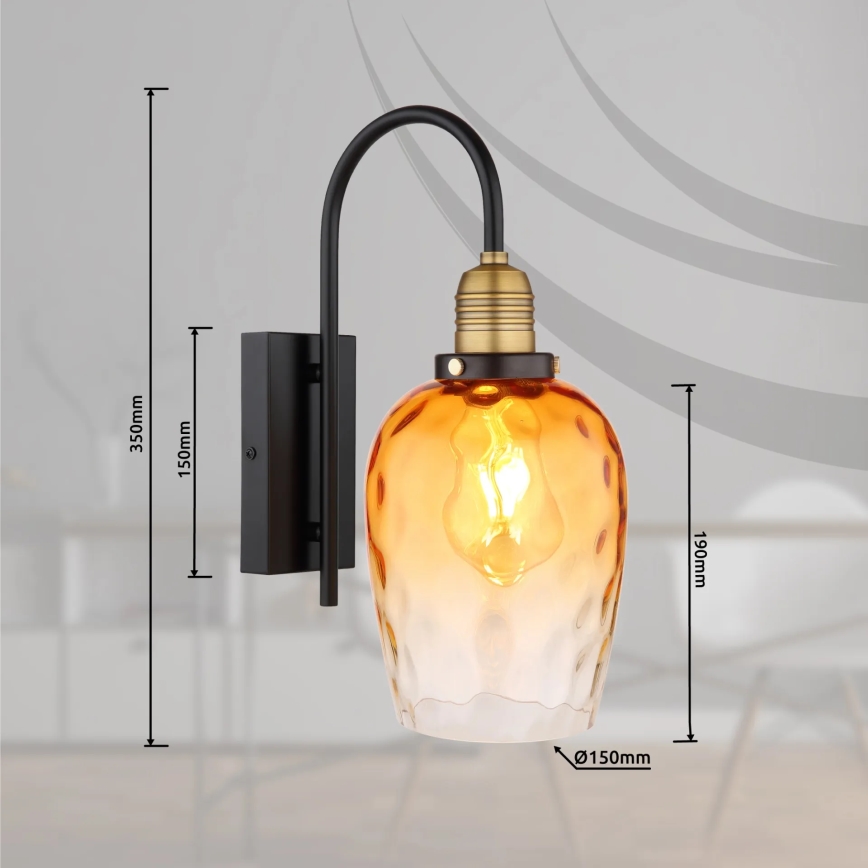 Globo - Applique murale 1xE27/60W/230V orange