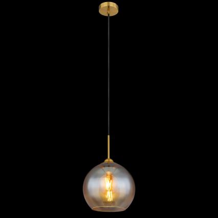 Globo - Suspension sur câble 1xE27/60W/230V laiton