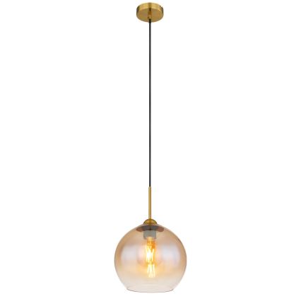 Globo - Suspension sur câble 1xE27/60W/230V laiton