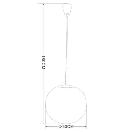 Globo - Suspension filaire 1xE27/60W/230V diamètre 30 cm